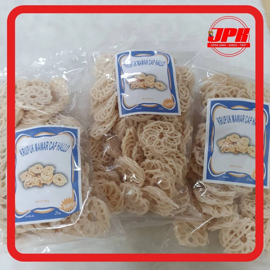KERUPUK MAWAR PUTIH 250GR 生脆片